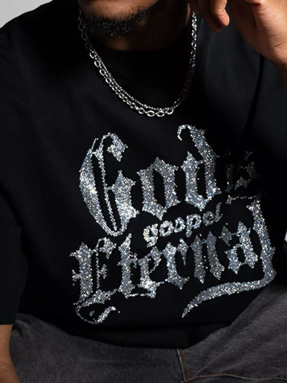 Men's Letter Round Neck Short Sleeve T-Shirt, image 5