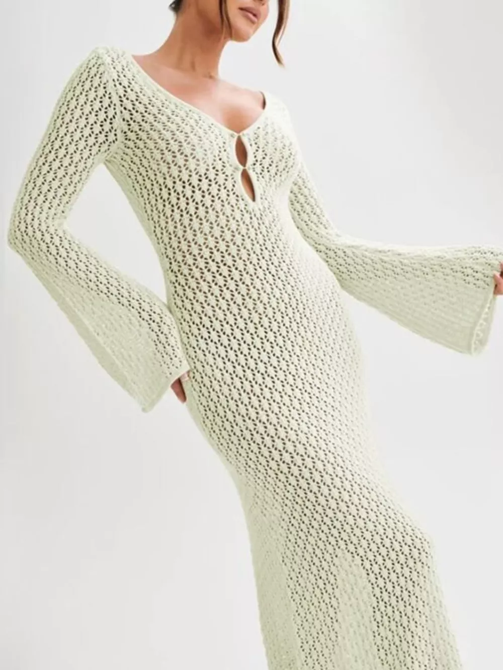 Crochet Knit Cover Up Dress, image 5