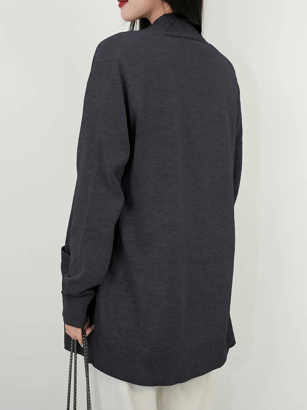 Open Front Long Sleeve Sweater Cardigan, image 12