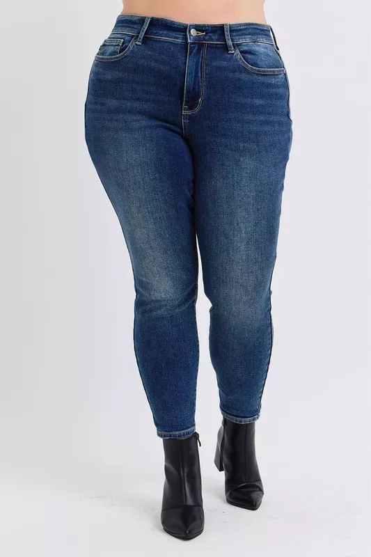 Full Size Run Mid-Rise Waist Skinny Jeans with Thermal Lining, image 7