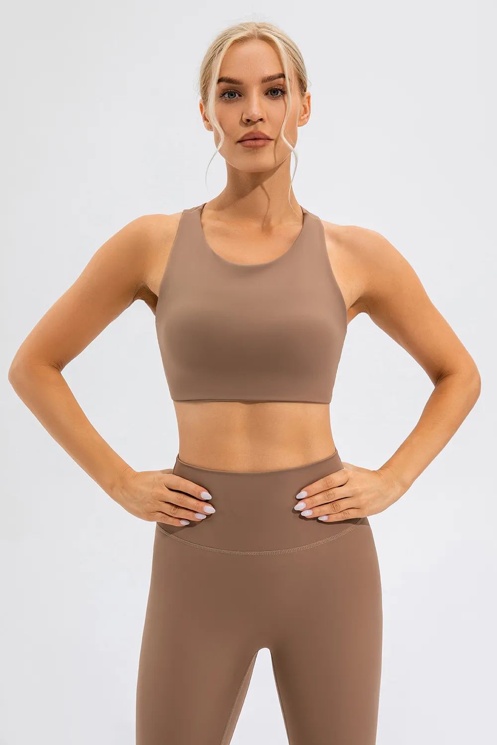 Round Neck Cutout Cropped Active Tank, image 7