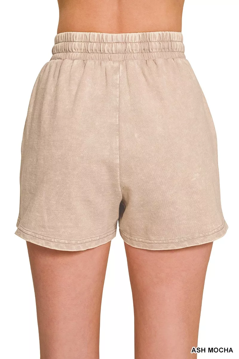 French Terry Acid Washed Relaxed Top & Short Set, image 12