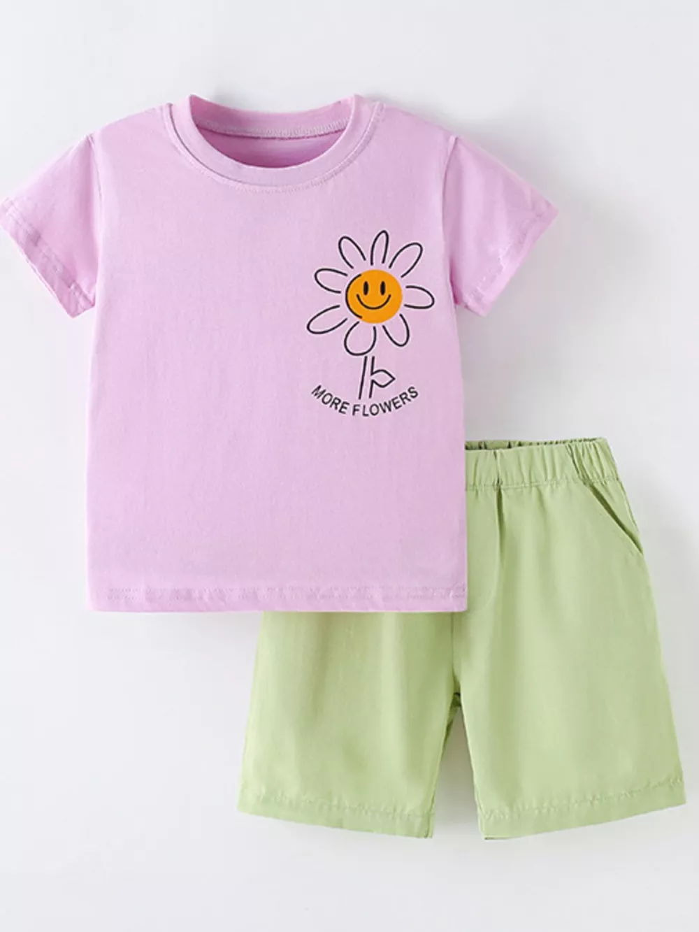 Children's Daisy Print Tee and Shorts Set, image 2