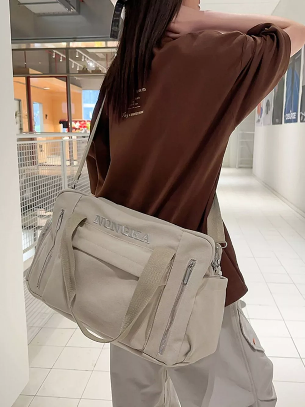 Canvas Multiple Pockets Travel Bag, image 2