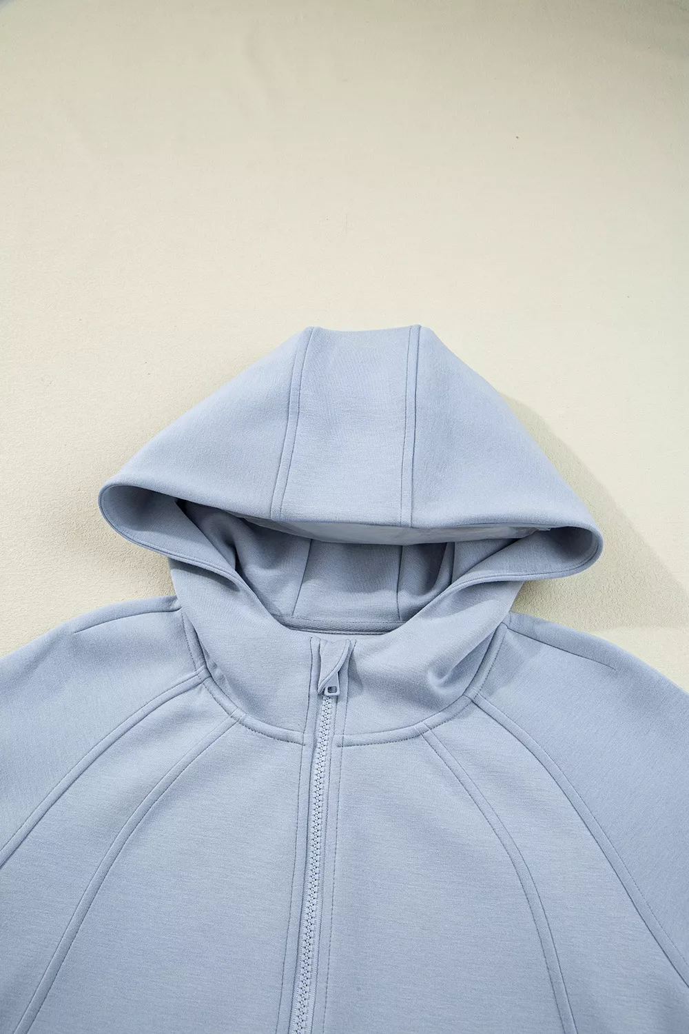 Half Zip Thumbhole Sleeve Hoodie and Pants 2pcs Outfit, image 8