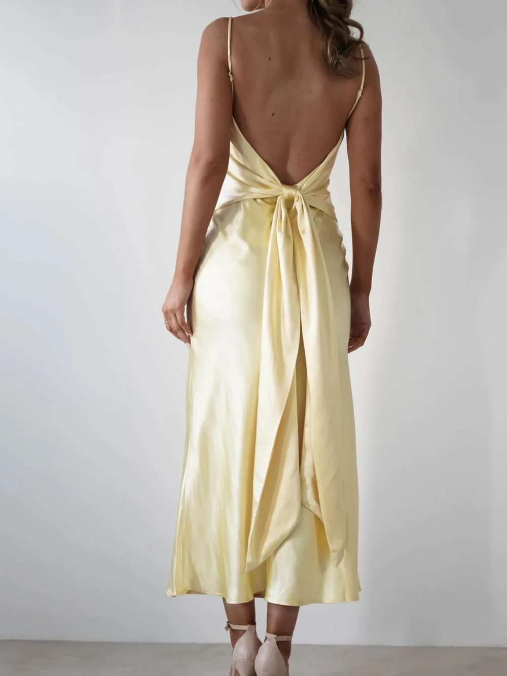 Satin Backless Cami Dress, image 12