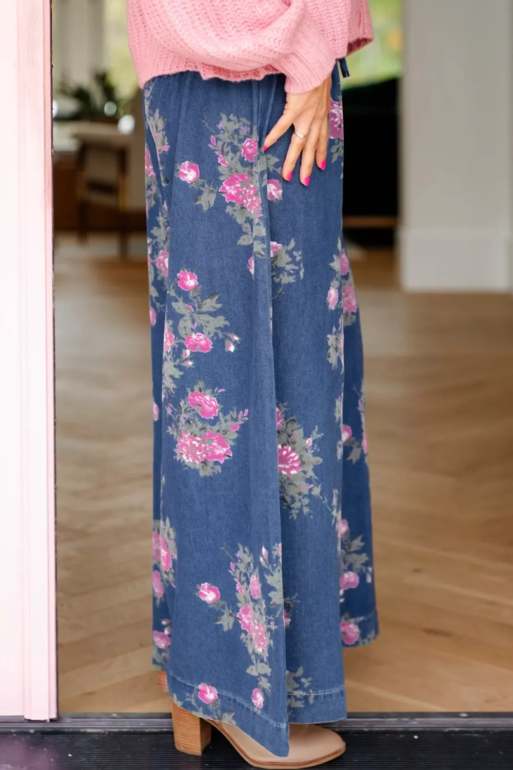 Floral Wide Leg Jeans, image 4