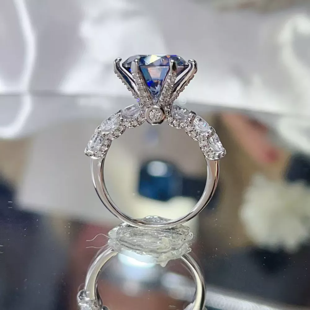 5 Carat Moissanite 6-Prong 925 Sterling Silver Ring, image 4