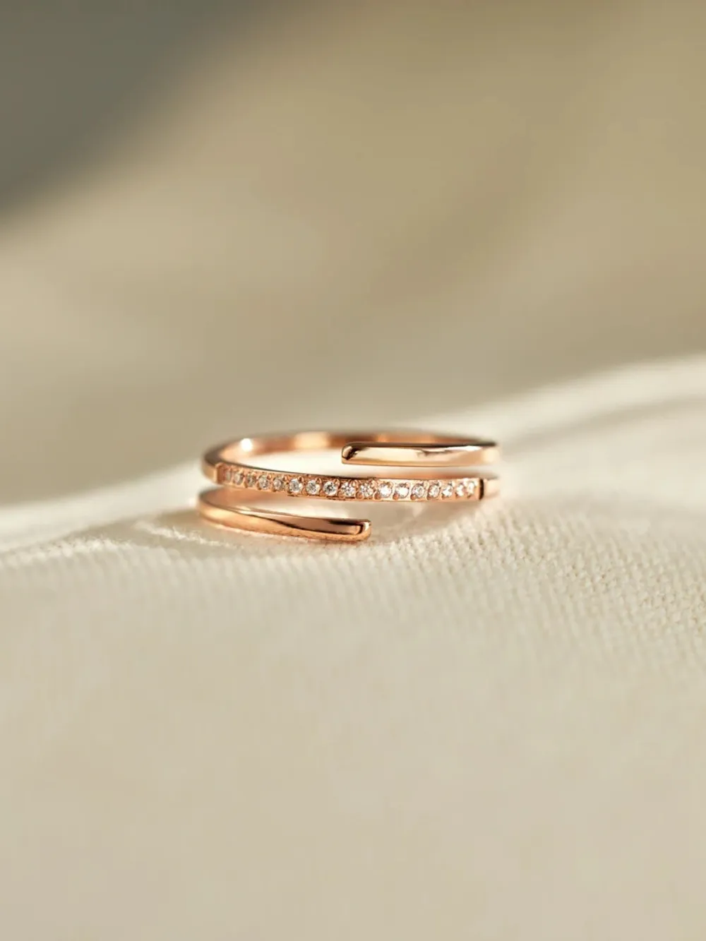 925 Sterling Silver Inlaid Zircon Ring, image 6