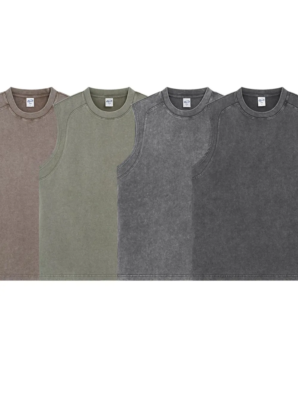 Men's Round Neck Solid Color Tank, image 8