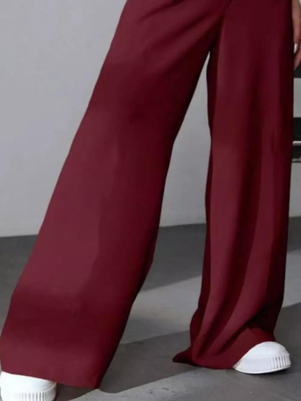 Wide Leg Pleated Pants, image 5