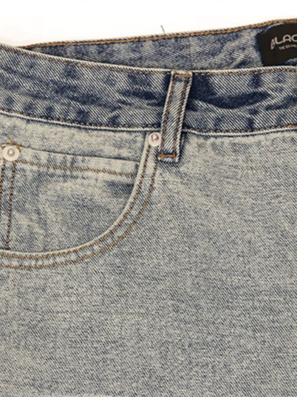 Men's Contrast Pocket Washed Straight Jeans, image 6