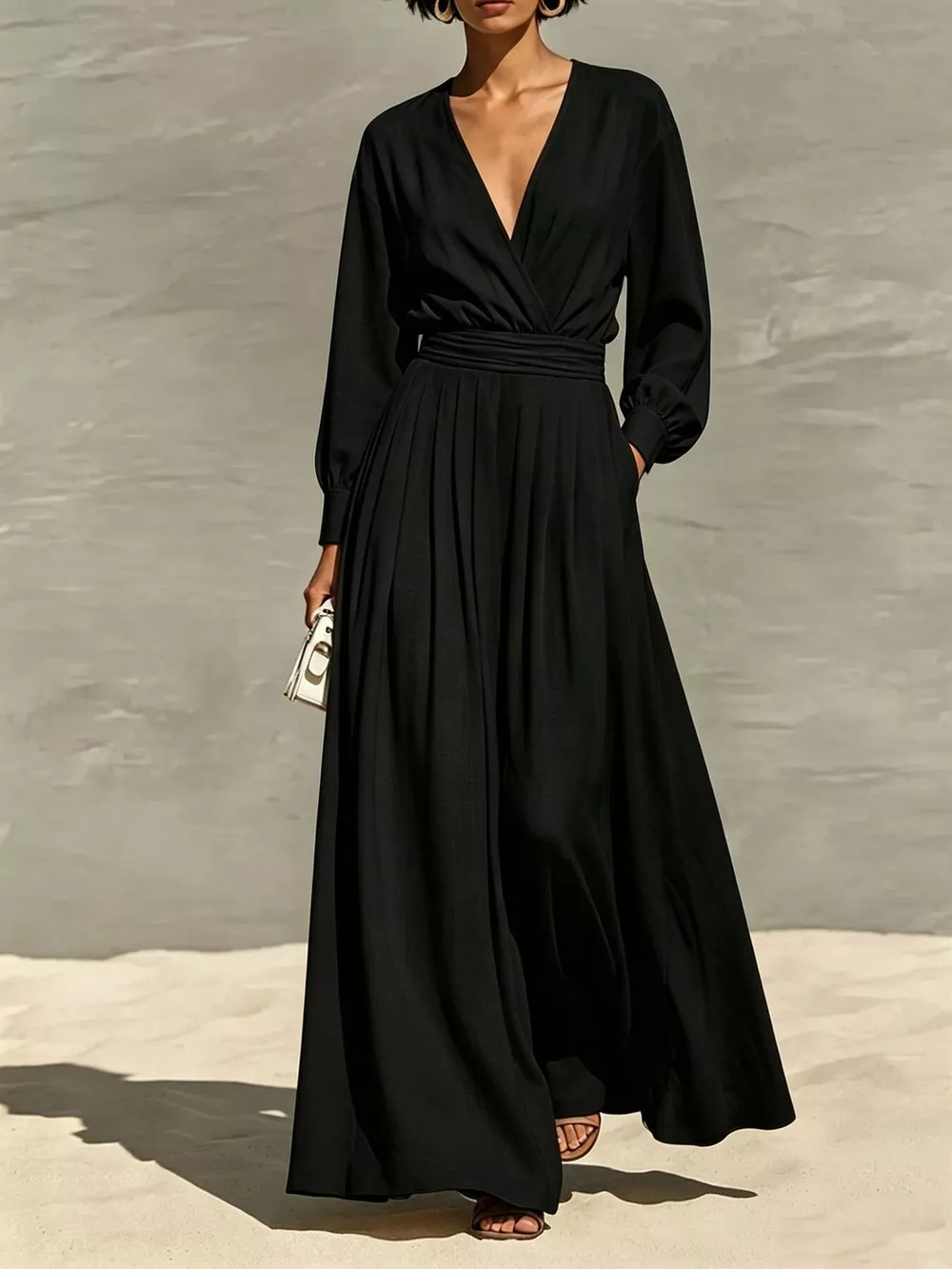 Long Sleeve Wide-Leg Jumpsuit, image 11