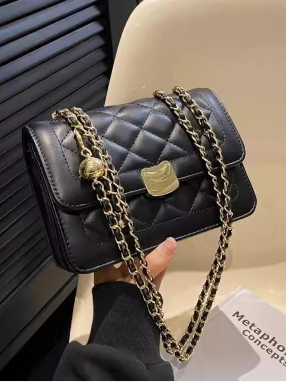 Quilted Flap Chain Crossbody Bag, image 2