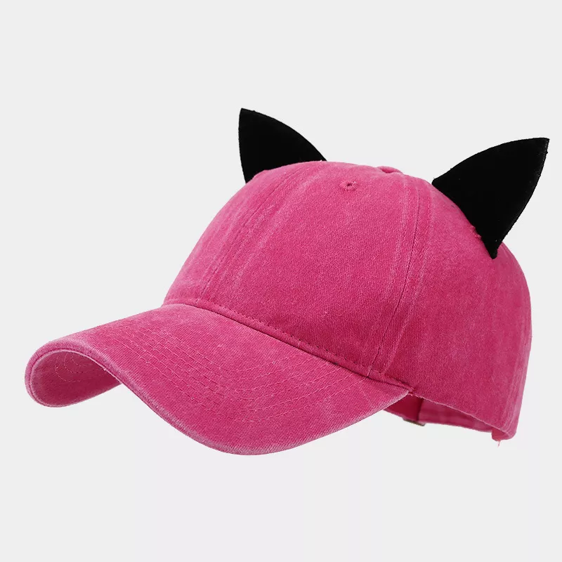 Washed Cat Ear Baseball Cap, image 2