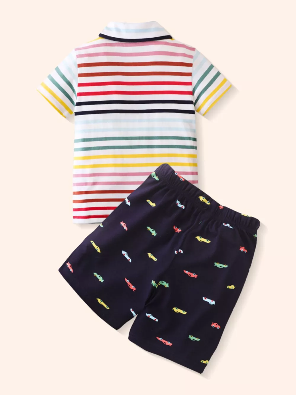 Children's Striped Polo and Shorts Set, image 5