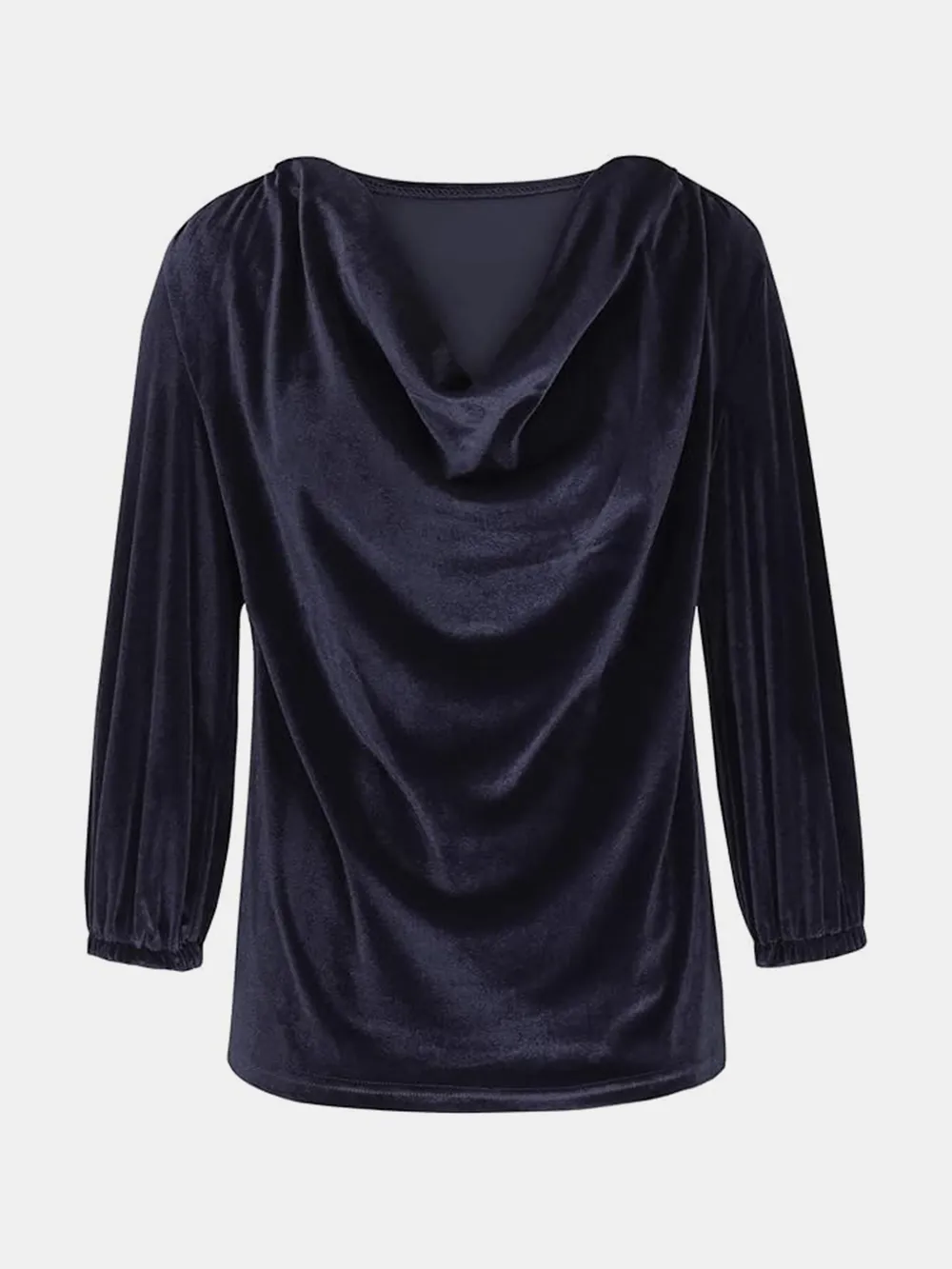 Cowl Neck Three-Quarter Sleeve Top, image 4
