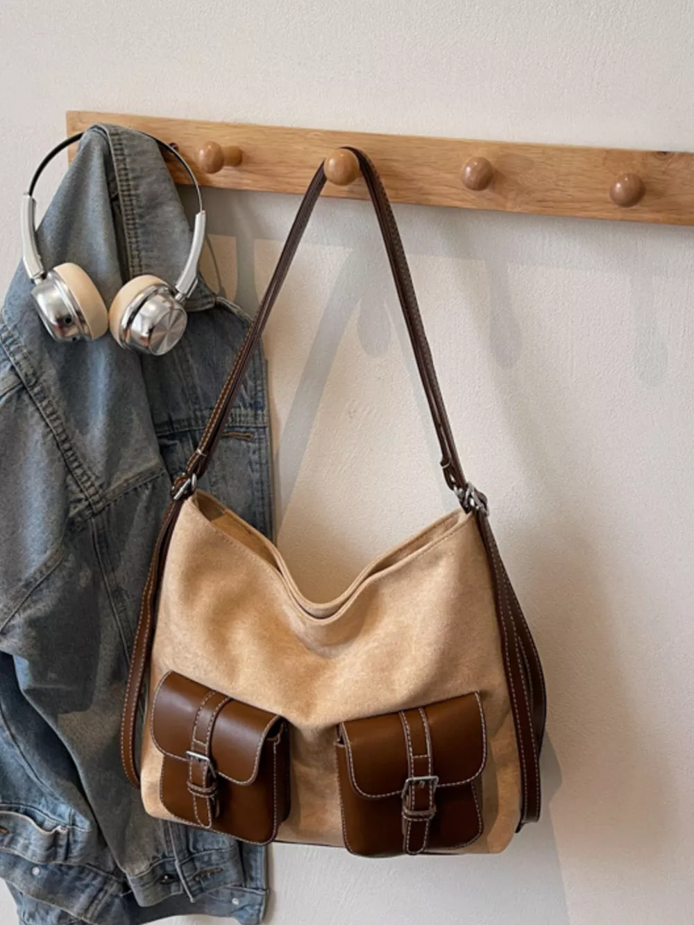 Buckle Pocket Shoulder Handbag, image 6