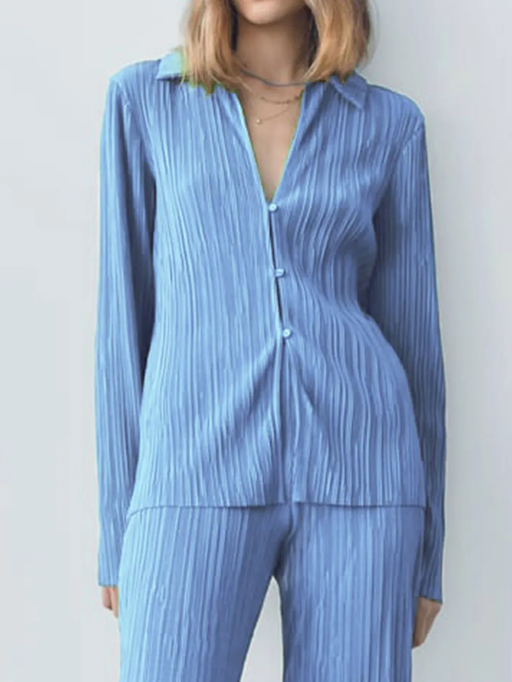 Texture Long Sleeve Top and Pants Lounge Set, image 6