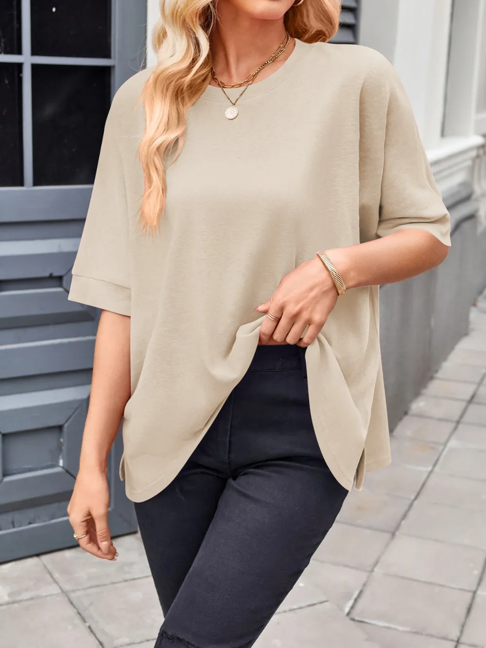 Round Neck Half Sleeve T-Shirt, image 5