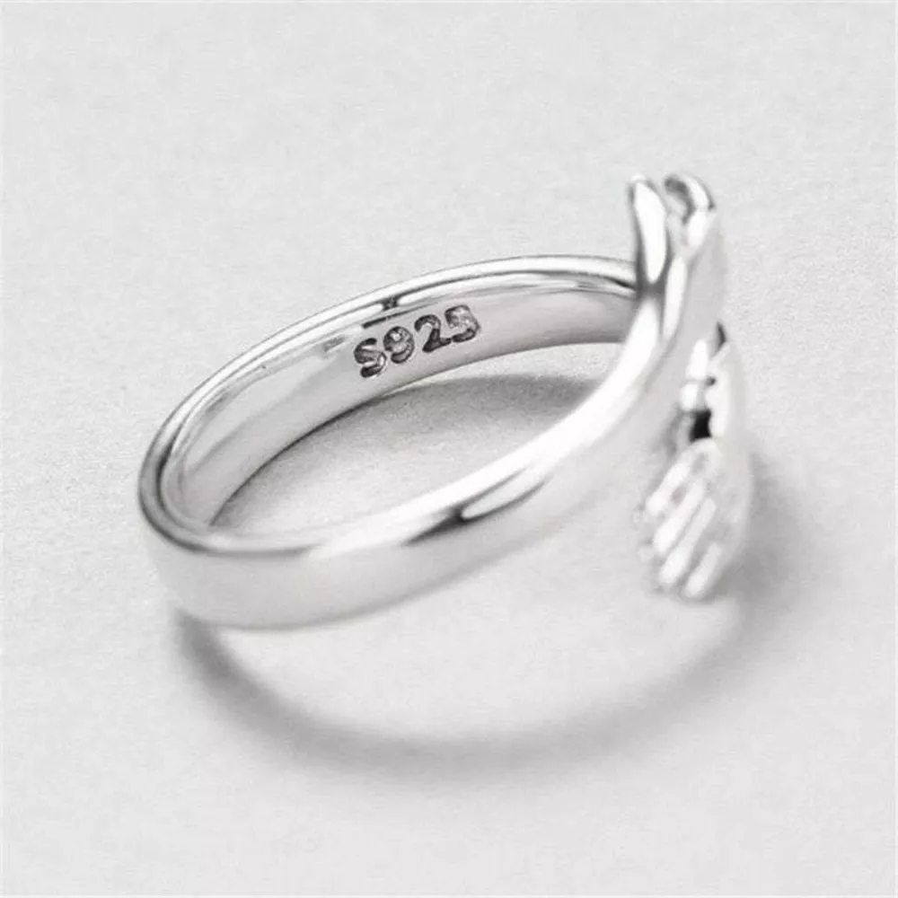 925 Sterling Silver Hug Bypass Ring, image 5