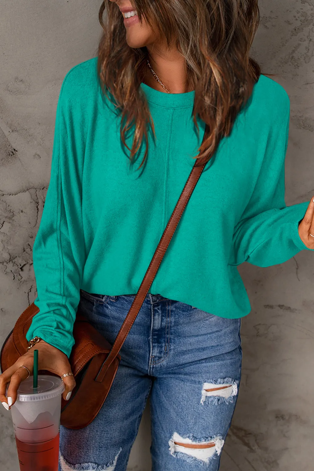 Full Size Round Neck Long Sleeve T-Shirt, image 25