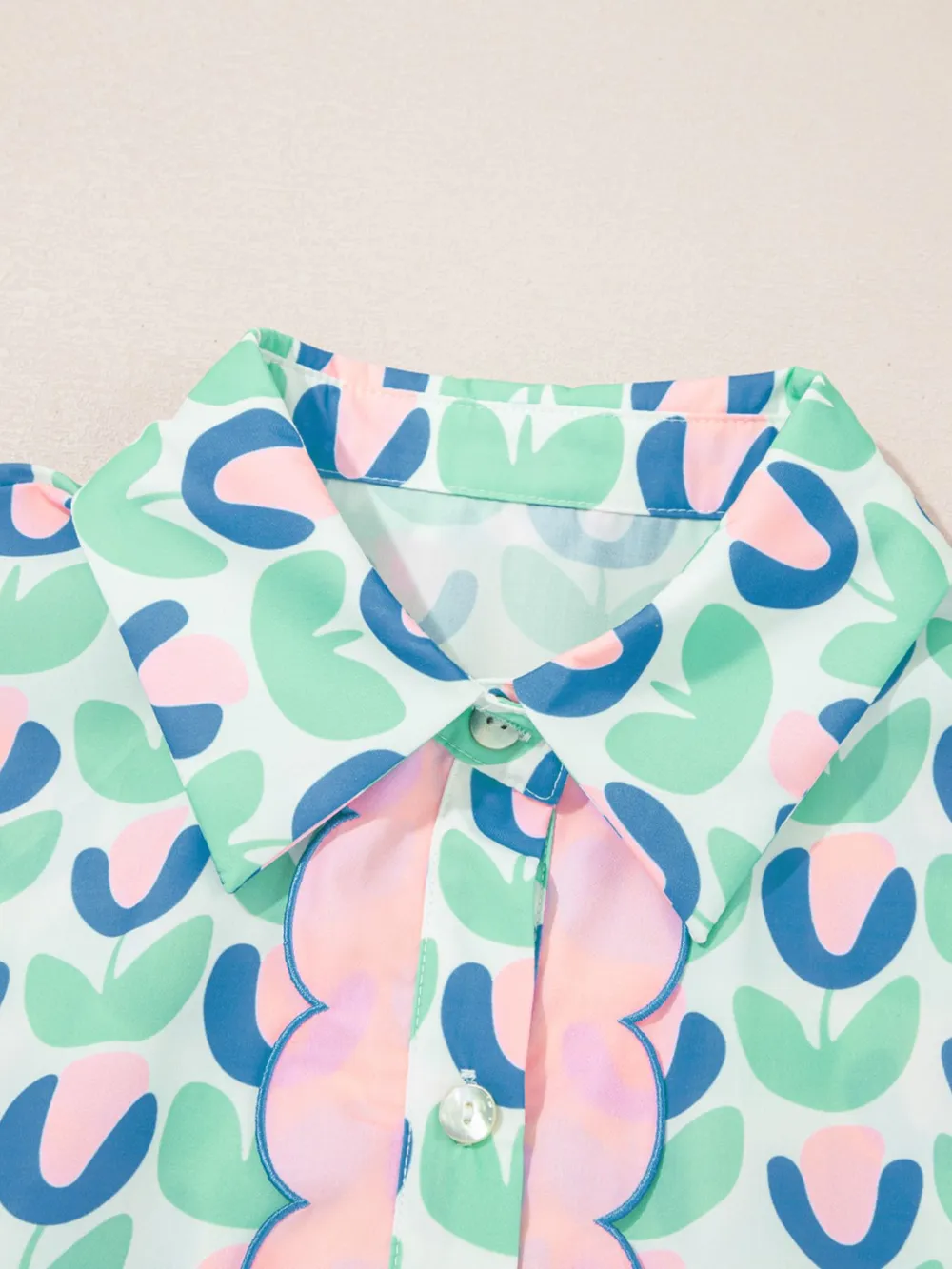 Printed Long Sleeve Shirt Dress, image 7