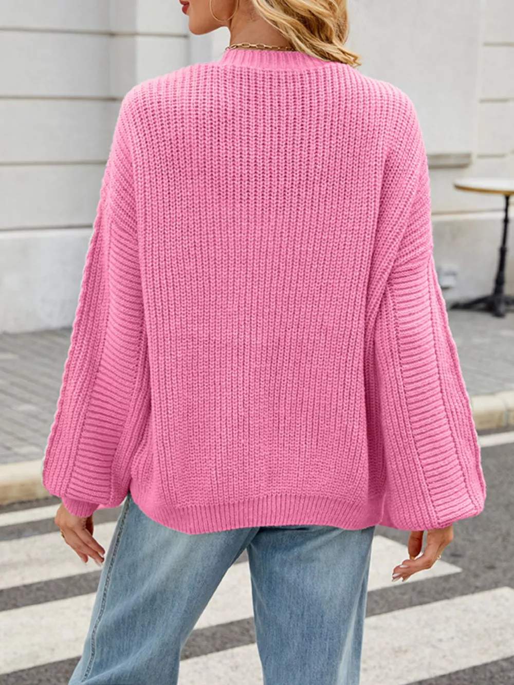 Cable Knit Button-Up Cardigan, image 15