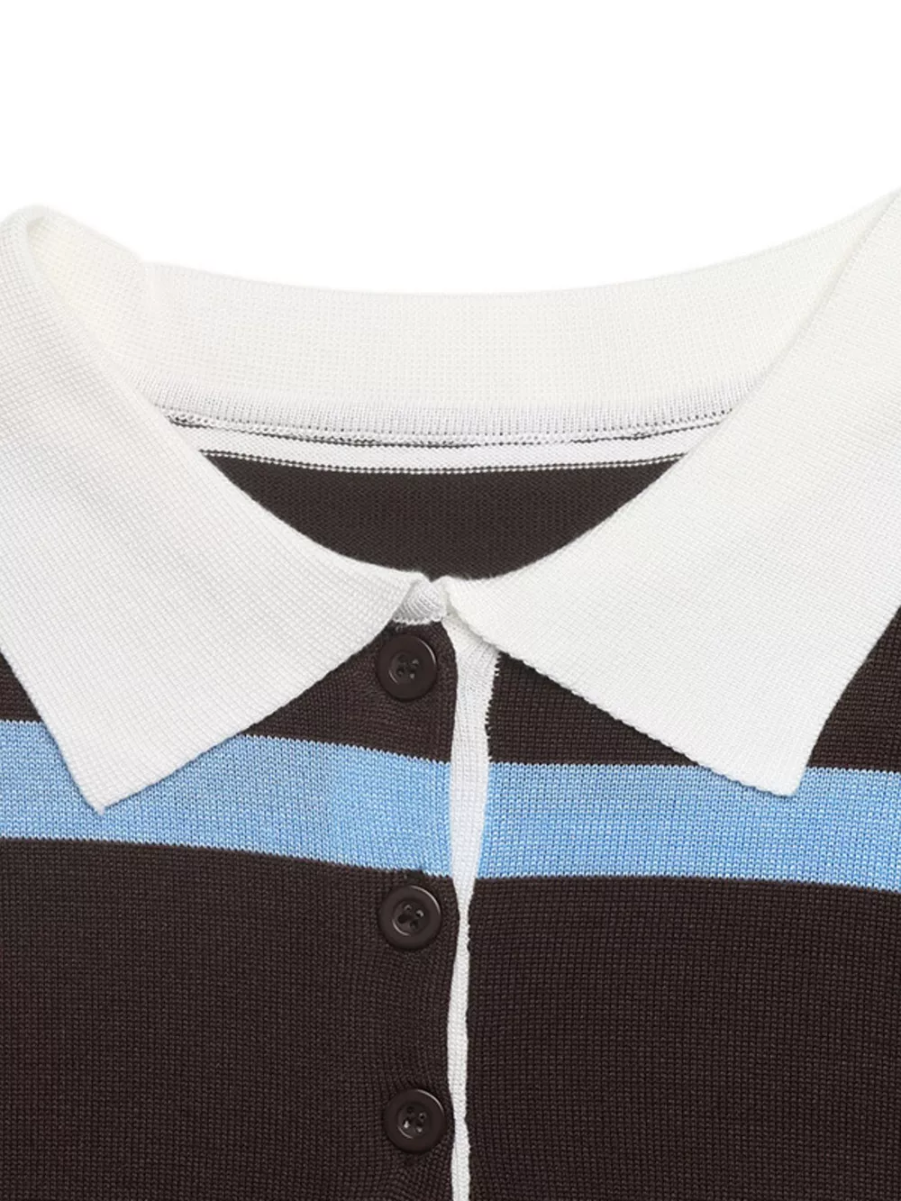 Striped Polo Collar Sweater, image 7