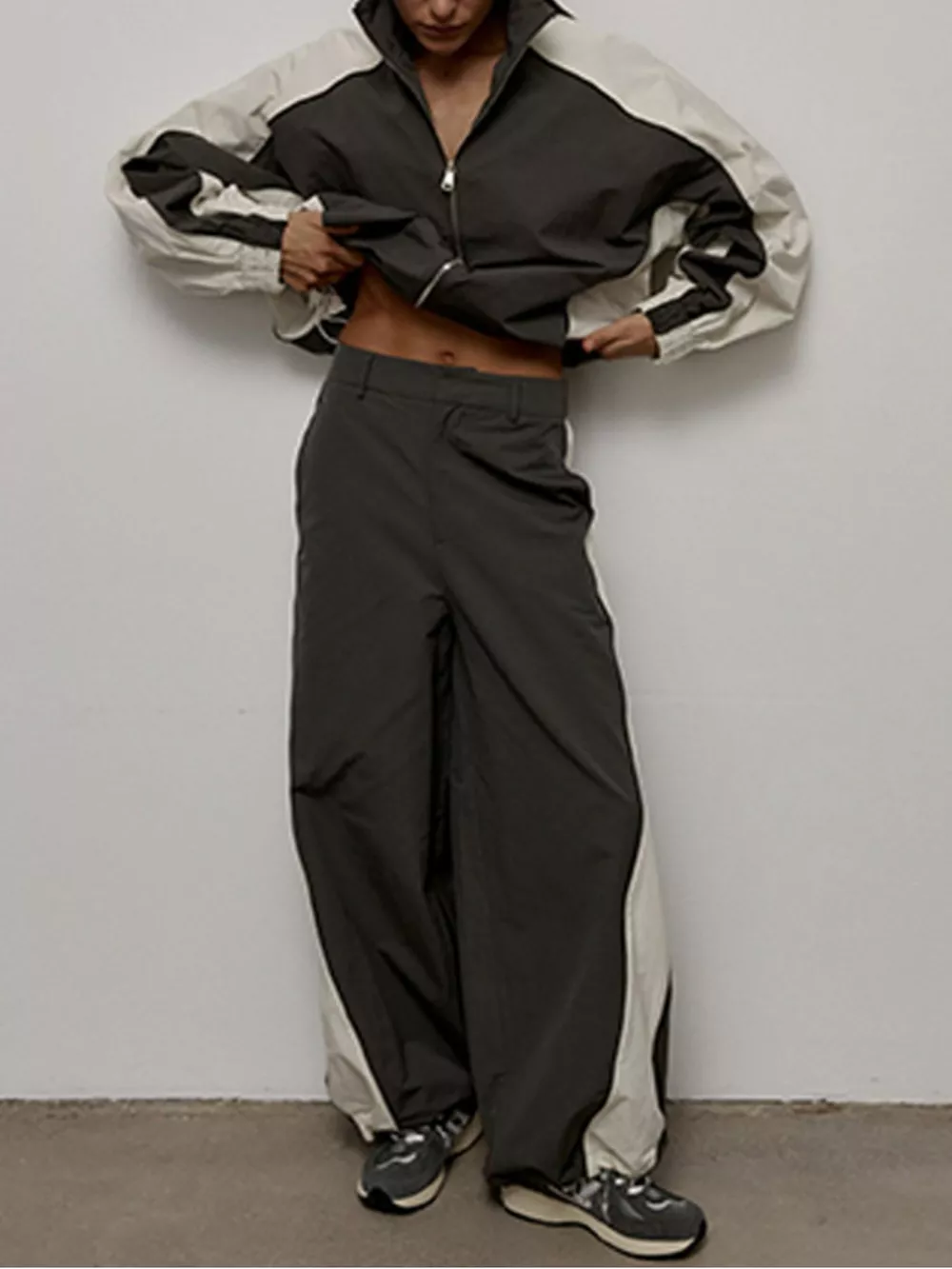 Color Block Zip Up Outerwear and Pants Set, image 13