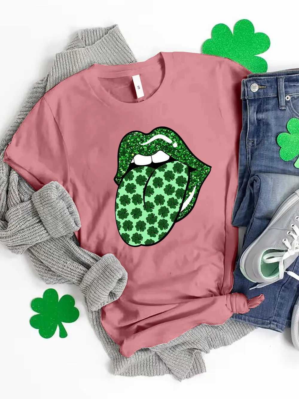 Saint Patrick's Day Round Neck T-Shirt, image 5
