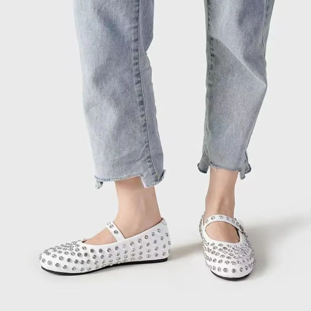 PU Leather Studded Flat Loafers, image 5