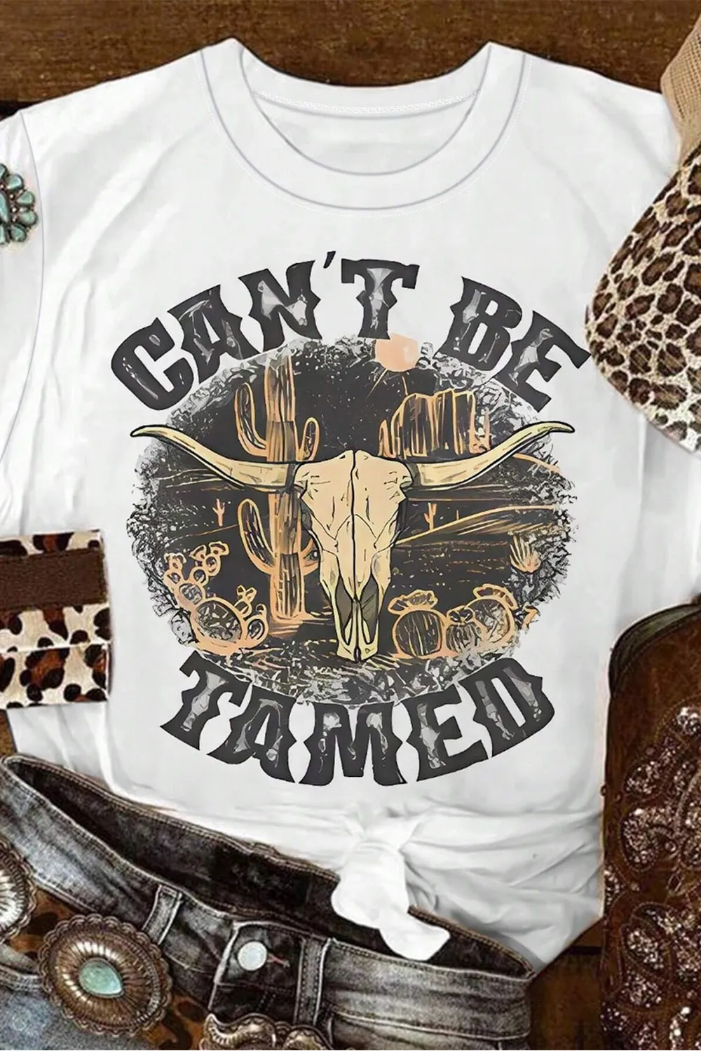 Graphic Round Neck Short Sleeve T-Shirt, image 9