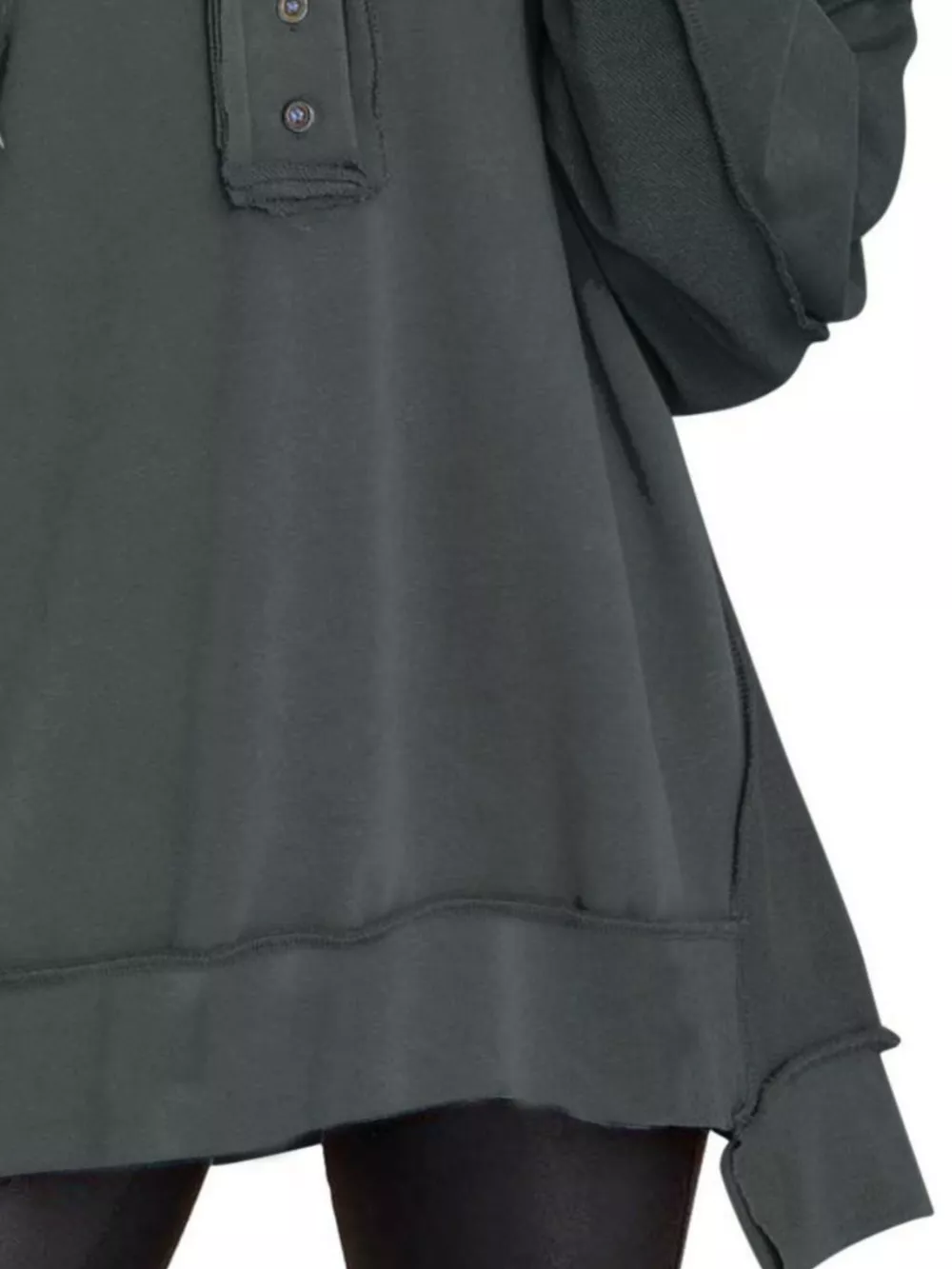 Half Snap Long Sleeve Sweatshirt, image 24