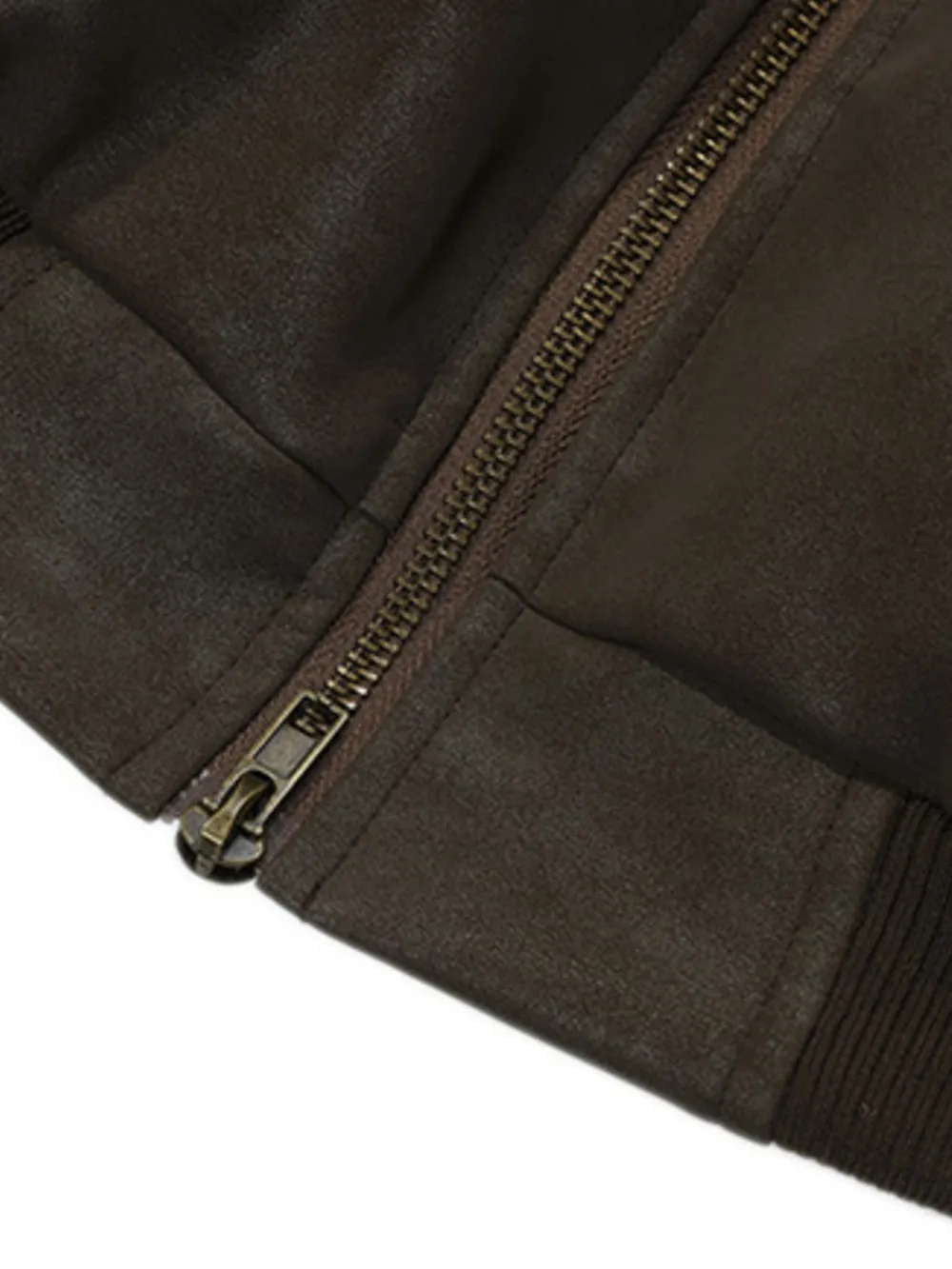 Men's Plaid Collar Detail Zip Up Jacket, image 6