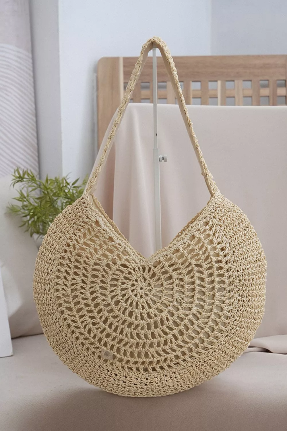 Round Woven Shoulder Bag, image 4