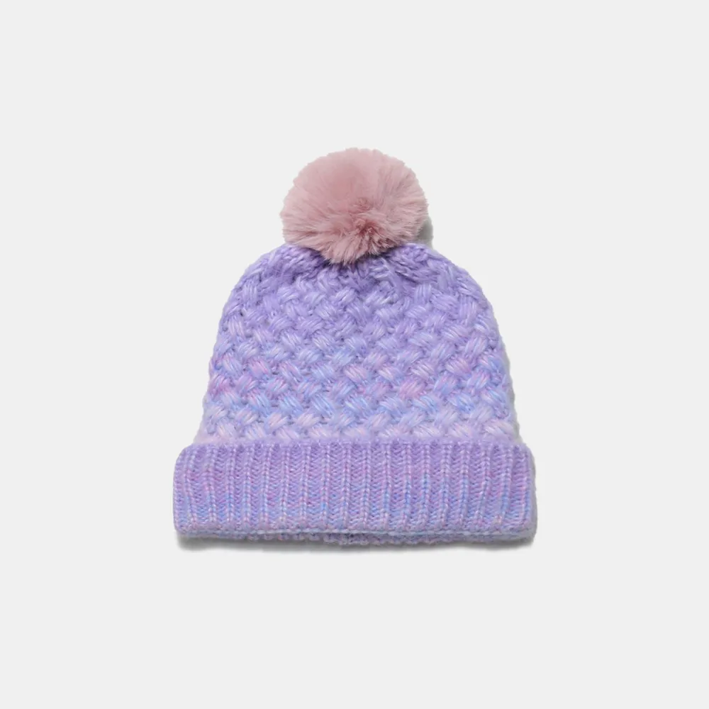 Gradient Knit Hat with Pompom, image 15