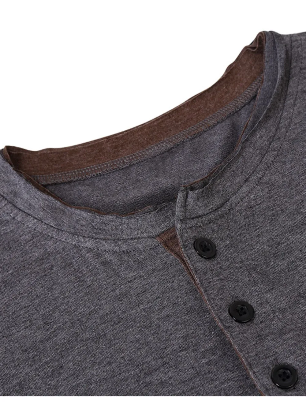 Men's Classic Henley Short Sleeve Top, image 4