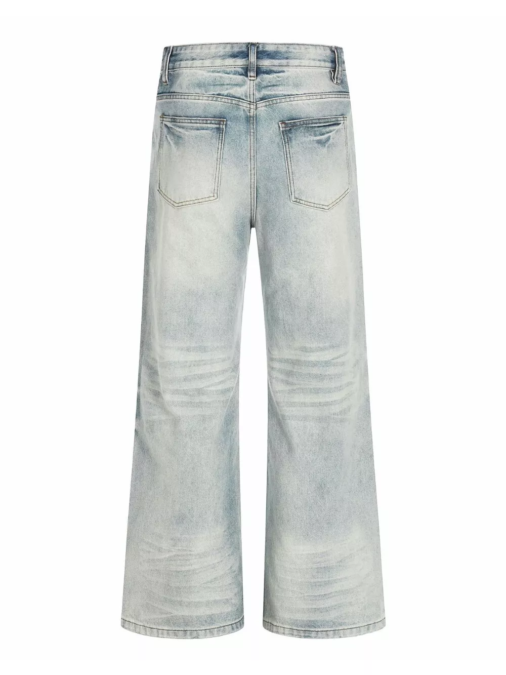 Men's Full Size Vintage Wash Wide Leg Jeans Plus Size, image 19
