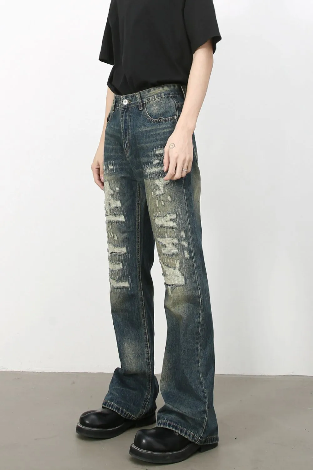 Men's Distressed Jeans, image 3