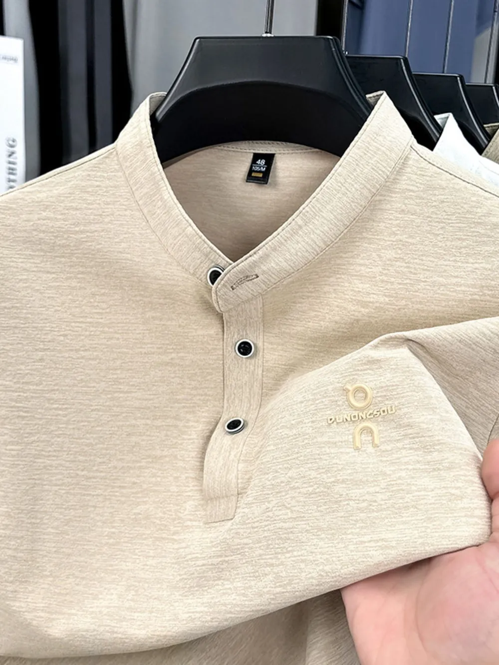 Men's Plus Size Button Detail Short Sleeve Polo, image 5