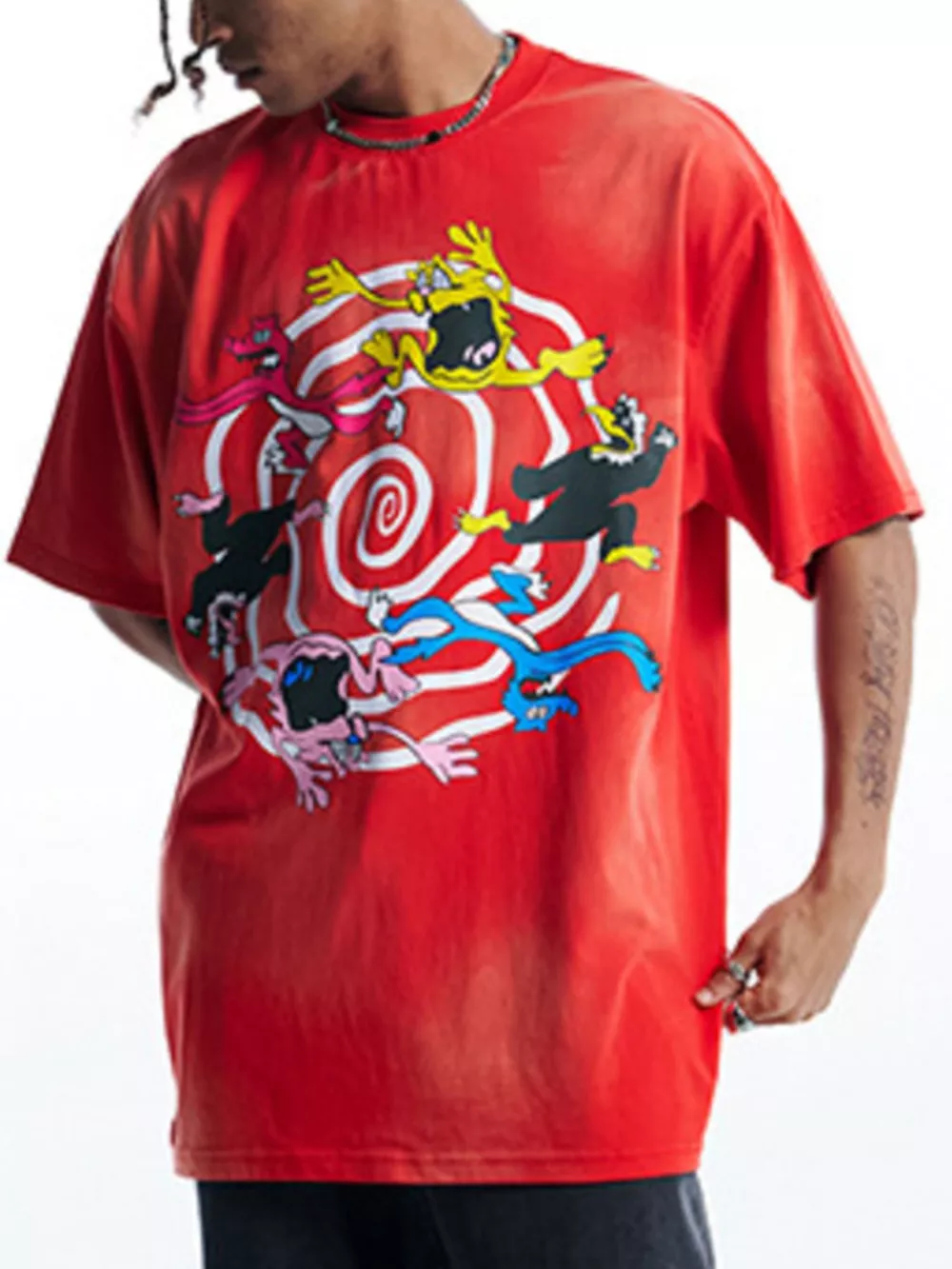 Men's Graphic Round Neck Half Sleeve T-Shirt, image 3