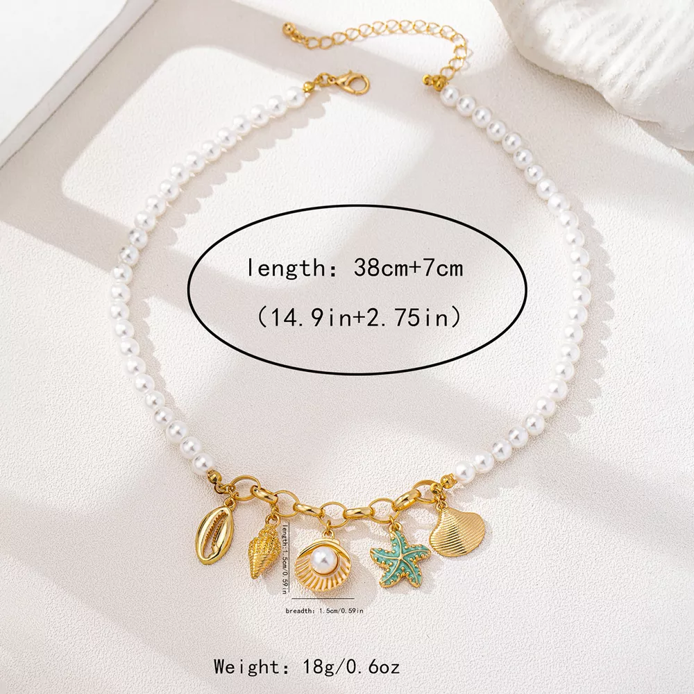 Ocean Series Charm Pearl Necklace, image 5