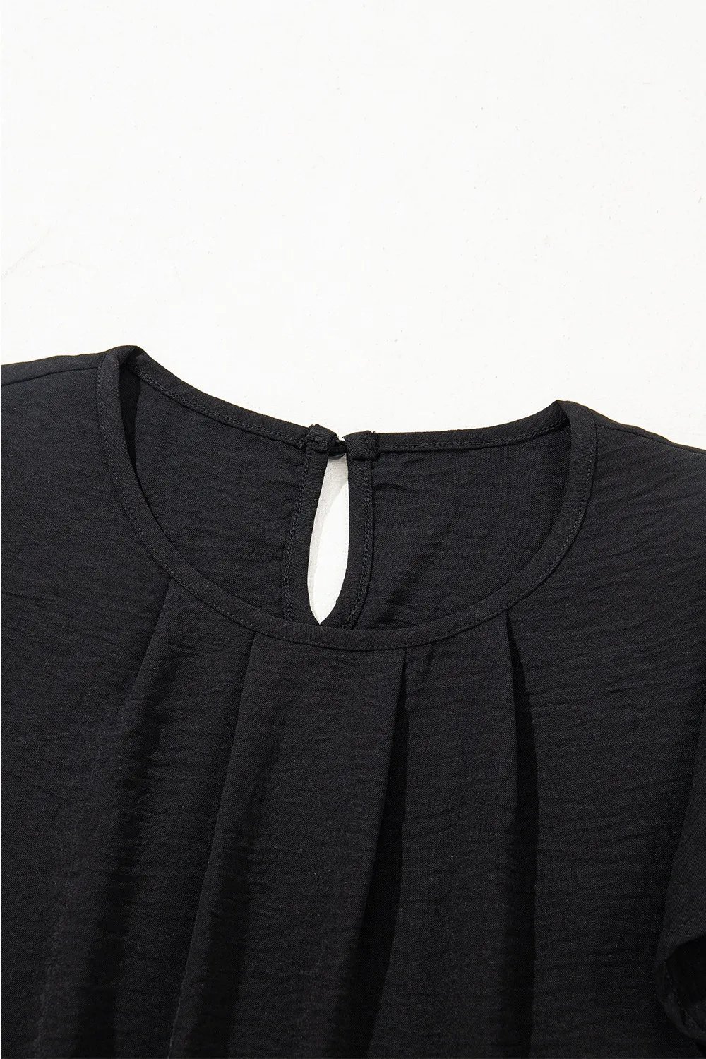 Ruffle Sleeve Round Neck Casual Blouse, image 12