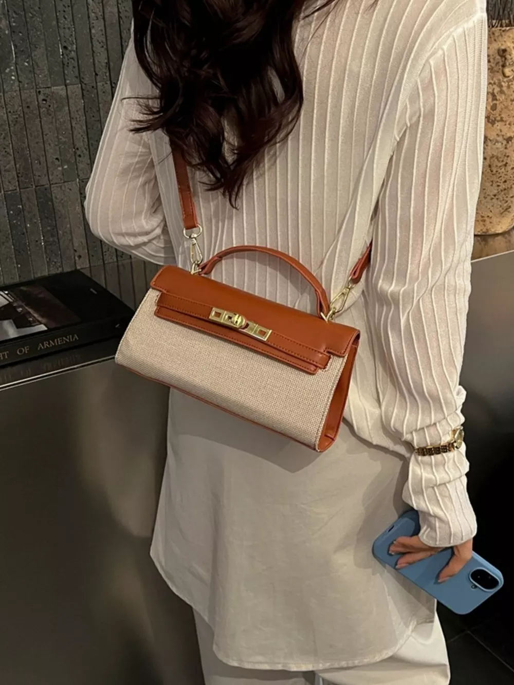 Two-Tone Flap Crossbody Bag, image 7