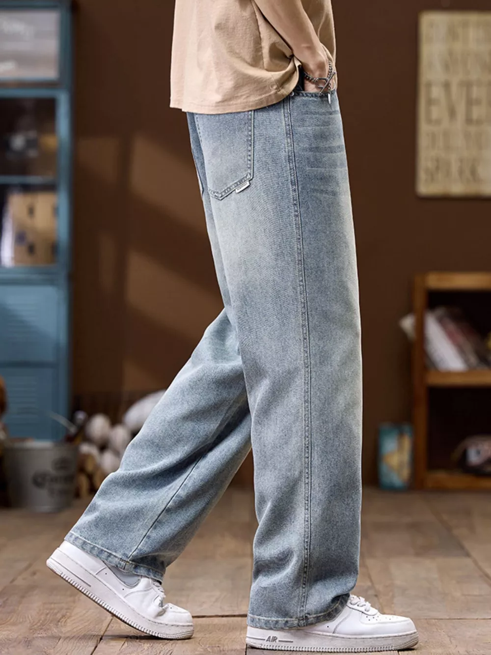 Men's Wide Leg Jeans, image 5