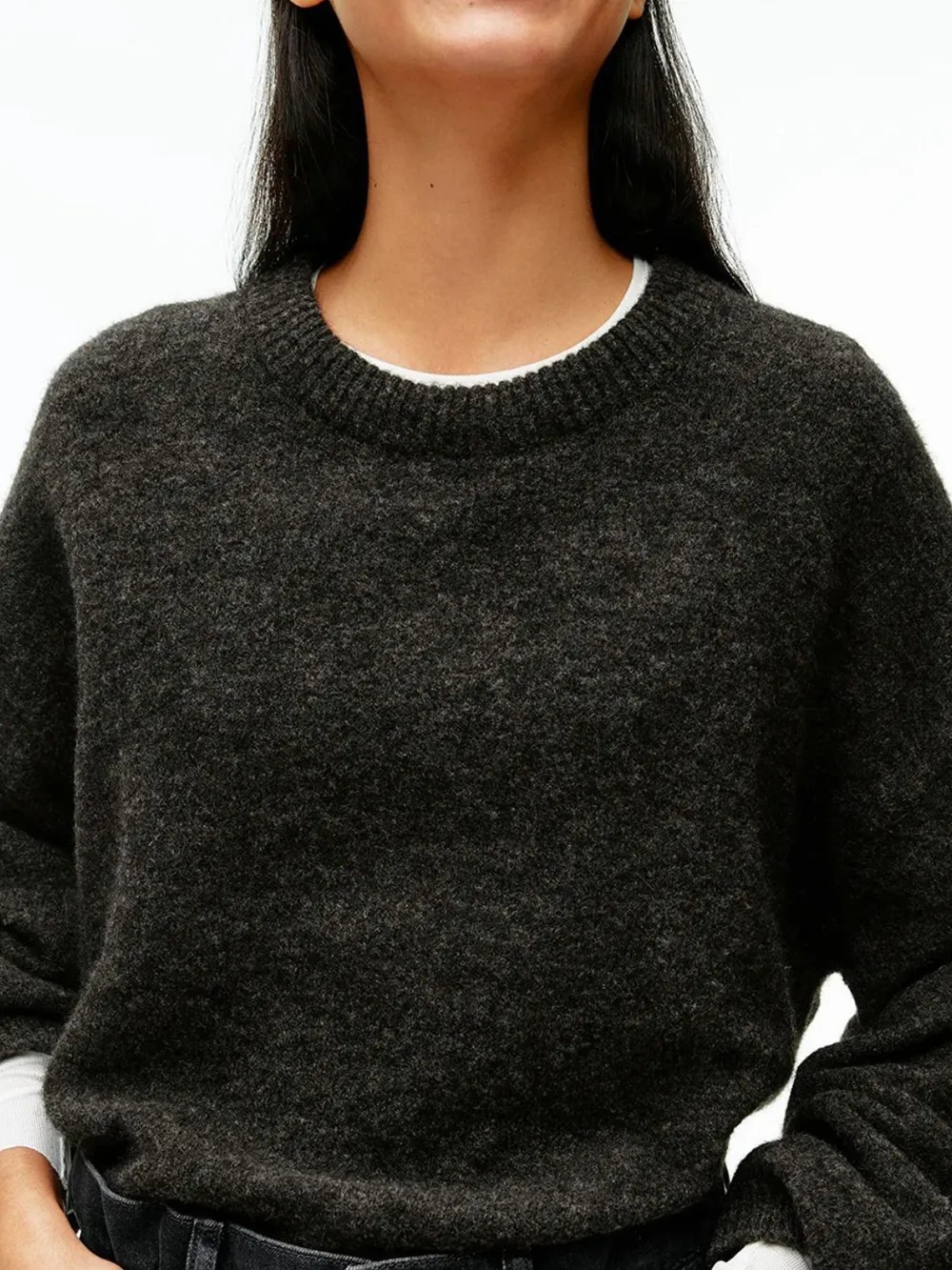 Round Neck Drop Shoulder Sweater, image 5