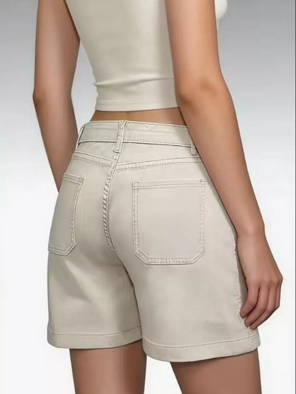 Pocketed Denim Shorts, image 11