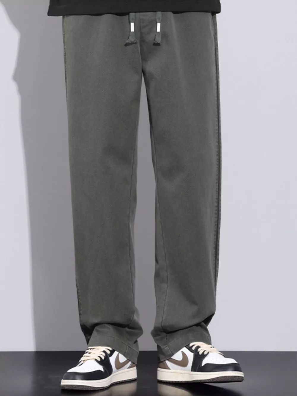 Men's Plus Size Casual Loose Fit Stripes Pants