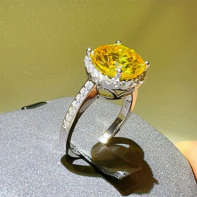 3 Carat Moissanite Zircon 925 Sterling Silver Ring, image 3